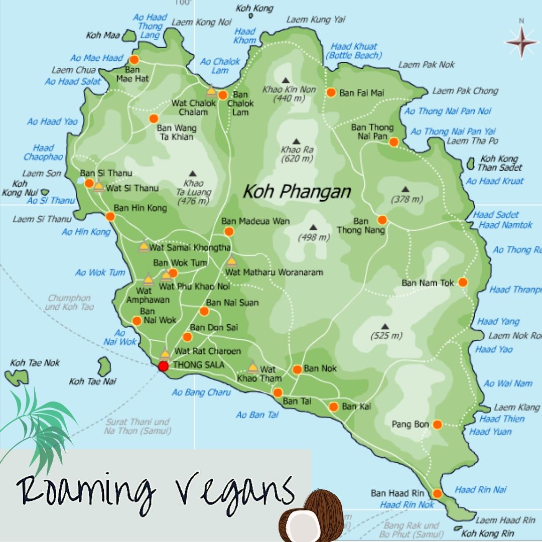 koh phangan island map