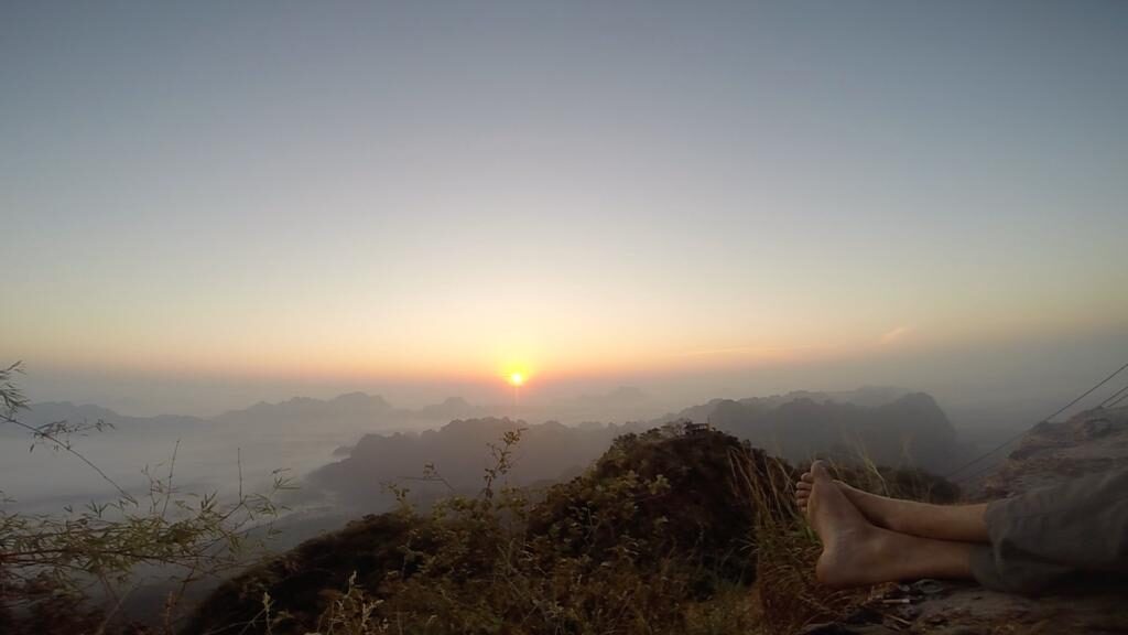 zwegabin mountain temple sunrise