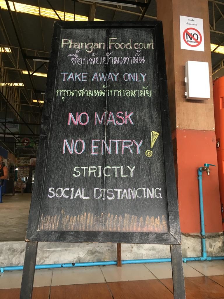 no mask no entry in koh phangan