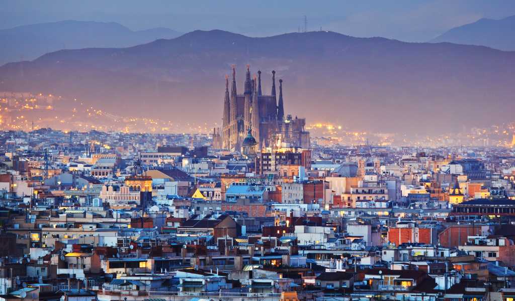 barcelona skyline view