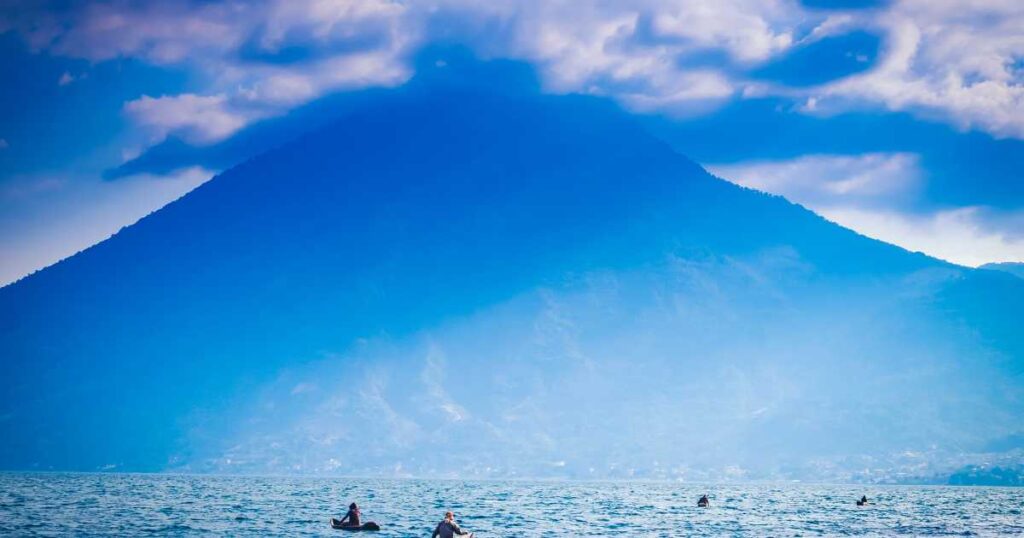 lake atitlan volcano view